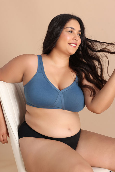 Zivame True Curv Double Layered Non Wired Full Coverage Super Support Bra - Real Teal — image 5